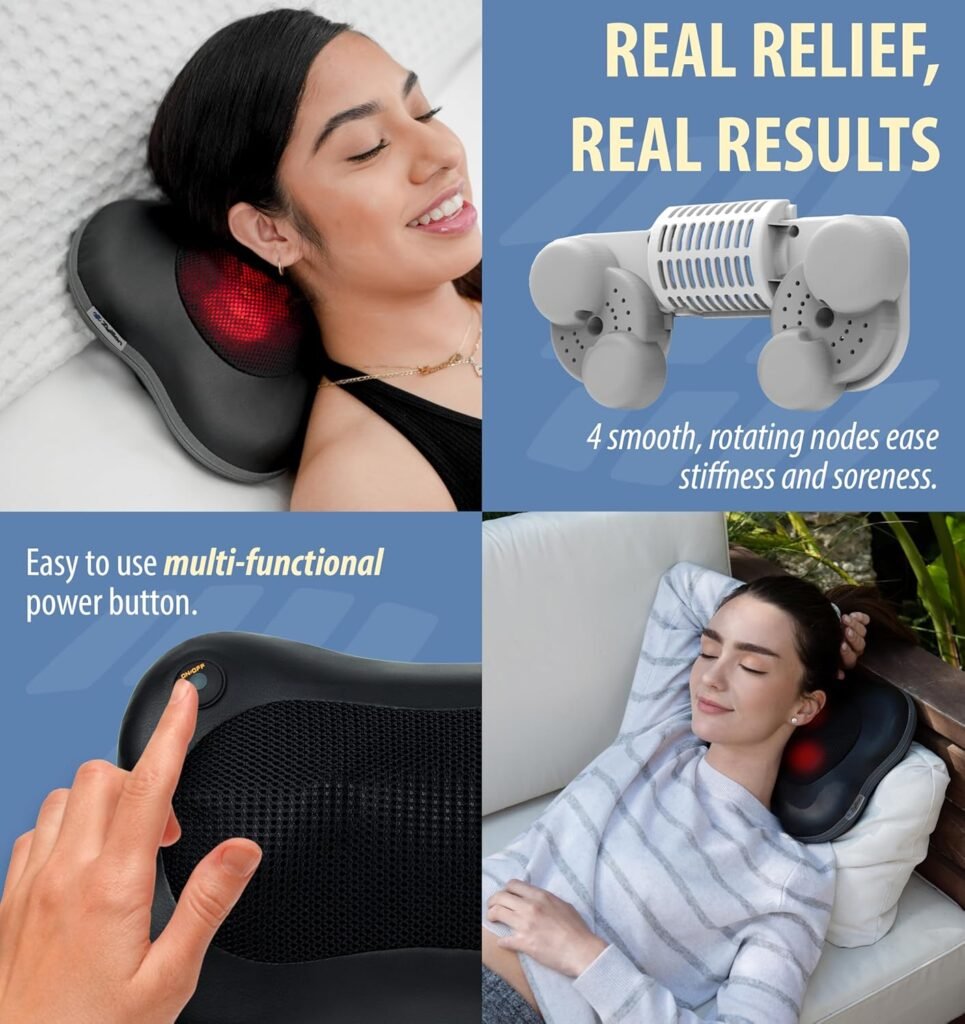 Back and Neck Massager with Heat for Pain Relief